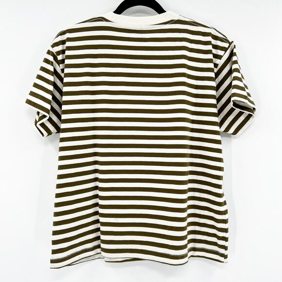 BDG Womens White and Green Striped Top M - Picture 2 of 4
